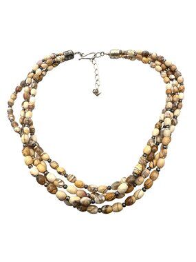 Jay King Necklace Mine Finds Picture Jasper Gemstone Sterling Silver Necklace 16